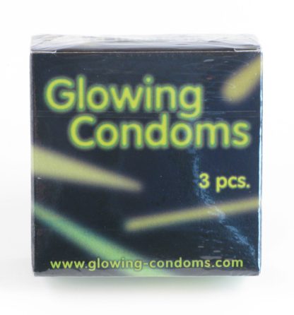 glowing condoms 3 stk/pcs kondomsjov.dk